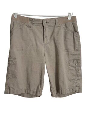 Lee Relaxed Fit Size 14M Knit Waist Bermuda Cargo Walking Shorts Womens EUC